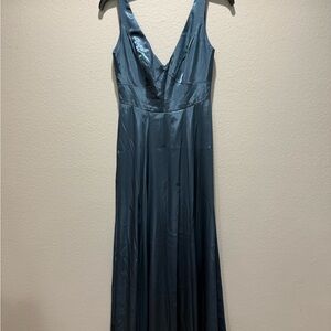 Signature Blue Satin Bridesmaids Dress